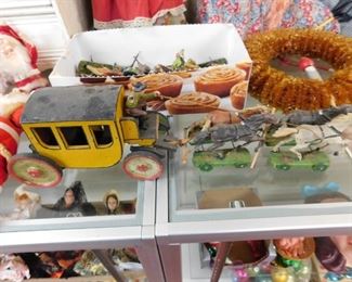 Old German Elastolin Stagecoach