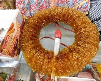 Old Lighted Christmas Wreath