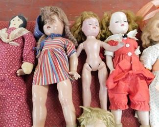 Assorted Old Dolls