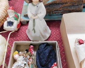 Old Angel Topper/Old Ornaments and Christmas Decor