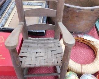 Primitive Old Childs Rocker