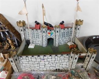 Nice Old Toy Fort with Wooden Cannons
