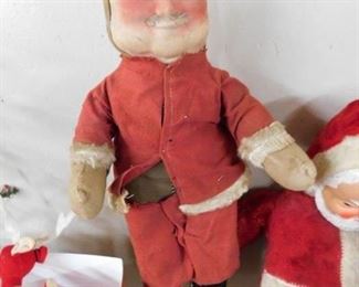 Early Painted Cloth Face Santa