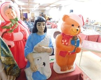 Assorted Vintage Christmas Blow Molds