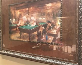 Billiard picture in a nice frame