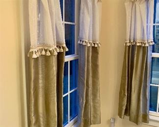 Lots of custom window treatments!