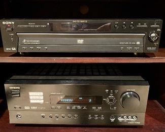 Sony and Onkyo audio equipment