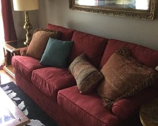 Like new suede sleeper sofa