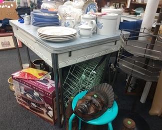 Vintage kitchen table and two chairs, 30% off orig price