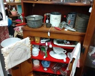 Kitchen cabinet and items 50% off