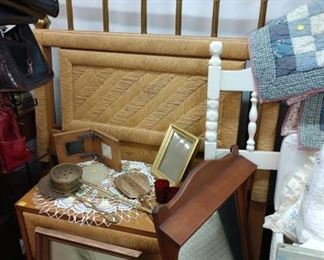 2 Twin wicker headboards, night stand and other night stands, headboards, bed frames, bedding available 50-75% off