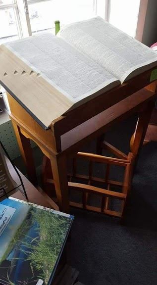 Vintage desk and encyclopedia 75% off