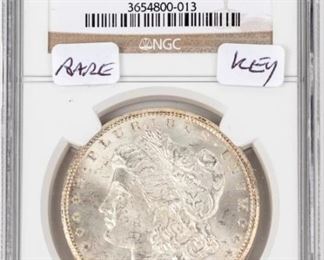 Lot 250 - Coin 1884-CC Morgan Silver Dollar NGC MS63