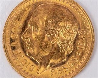Lot 288 - Coin 1945 Dos Y Medio Peso Gold Coin
