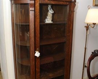                                          Oak Curio Cabinet