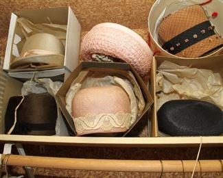                               assortment of lady's stylish hats