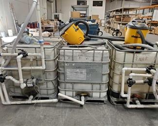 1006:  3 Tanks w/ Two ShopVacs Attached
Tanks measure approx. 48" x 39" x 46"