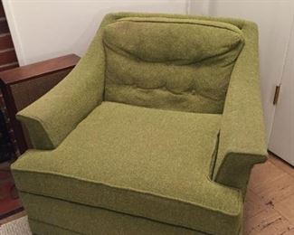 Green lounge chair.