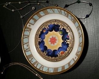 ROYAL WORCESTER Millennium 2000 AD Blue Gold Trinket Dish/Coaster,
Limited Edition