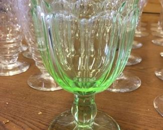 Vintage green goblets