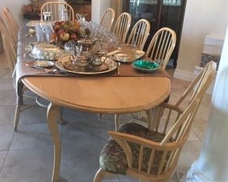 Large Dining table with 10 chairs