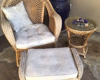 Wicker Settee also available