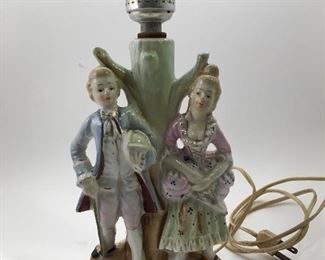Porcelain Figurine Lamp. Japan.