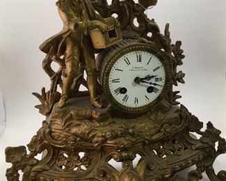 C. Detouche Paris Gilt Bronze Mantle Clock