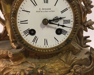 C. Detouche Paris Gilt Bronze Mantle Clock
