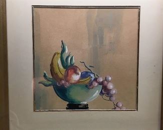 2 ZADA Mid Century Artist "Zada Laura Pierce Folz" Watercolors