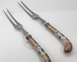 Cloisonne Serving Forks