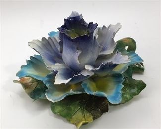 Italian Porcelain Candle Holder. N mark