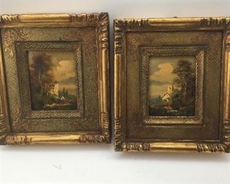 Mini Original Oil Paintings Signed Rogers