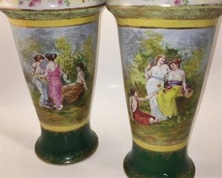 Pair of G & S Porcelain Vases 