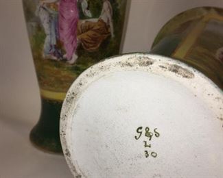 Pair of G & S Porcelain Vases 
