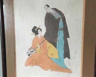 Moran Monan “Kabuki and Samisen Player” 590/1000