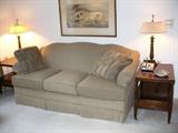 Sleeper sofa & pair of Hekman end tables
