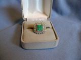 Emerald and Diamond Ring