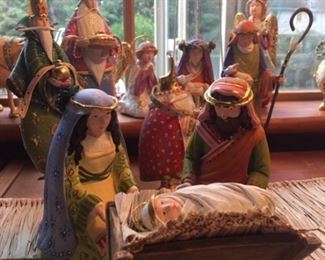 Patience Brewster Mary, Joseph, Jesus and stable.  Other Patience Brewster available!