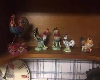 Roosters and chickens