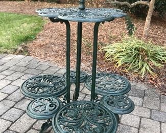 Vintage wrought iron plant stand