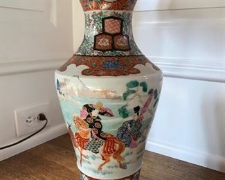 antique Asian porcelain lamp