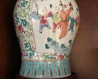 Pair of large Asian ginger jars