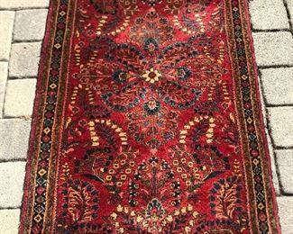 small area rug : 32" wide x 4' 9" long