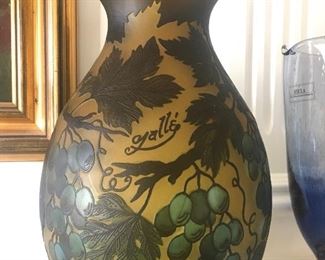 12” antique Galle vase