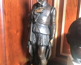 antique bronze Edgar Allan Poe sculpture (with a hidden compartment)