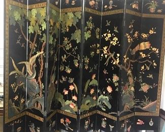 8’ tall & 12’ wide (8 panel) coromandel screen