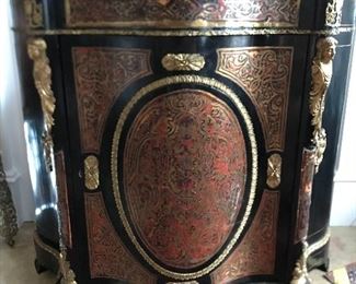 Matching console table. Ornate and unique antique French table