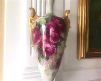 18” tall antique Beleek vase