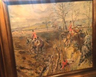 Hunt scene painting